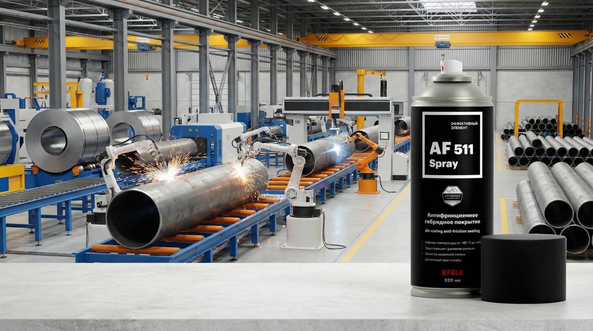 Антифрикционное покрытие EFELE AF-511 позволило оптимизировать процесс производства трубной продукции