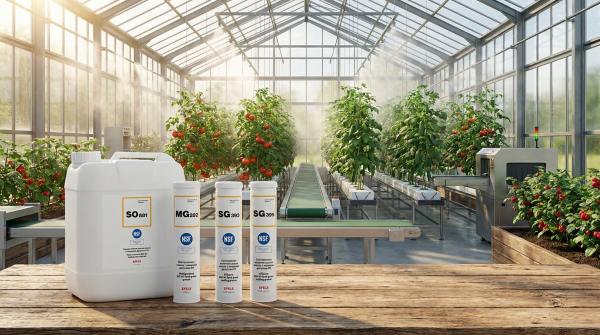 Смазочные материалы EFELE повышают производительность тепличных комплексов