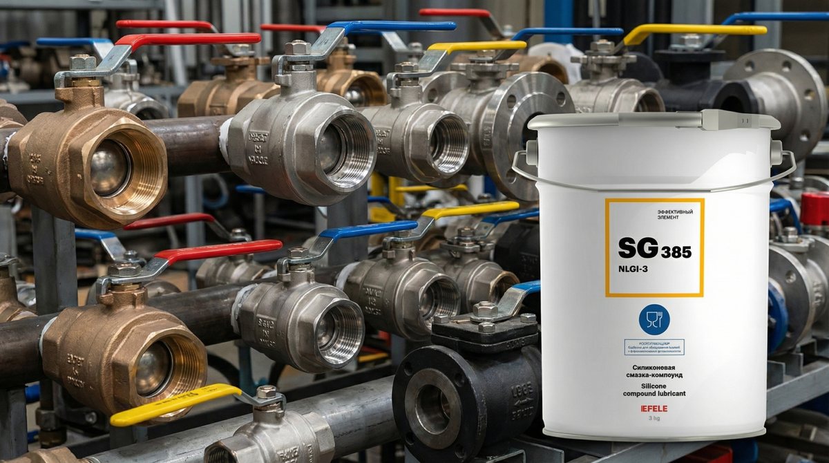 Уплотнительная смазка EFELE SG-385 повышает надежность работы запорной арматуры